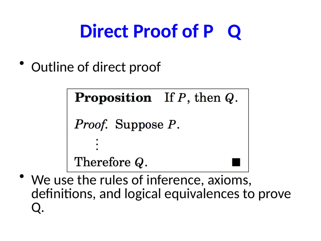 Proofs (Chapter 4, 5 and 6) Proofs A proof of - slide 19 of 101