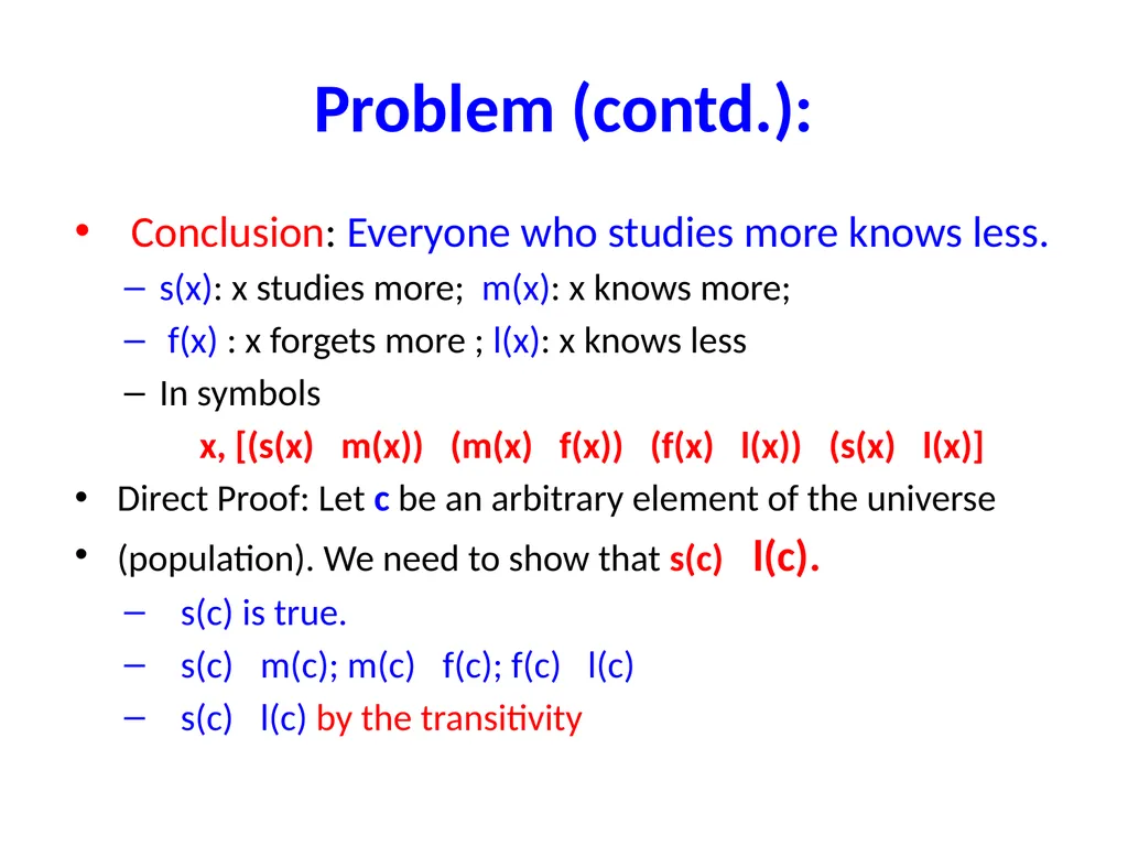 Proofs (Chapter 4, 5 and 6) Proofs A proof of - slide 24 of 101