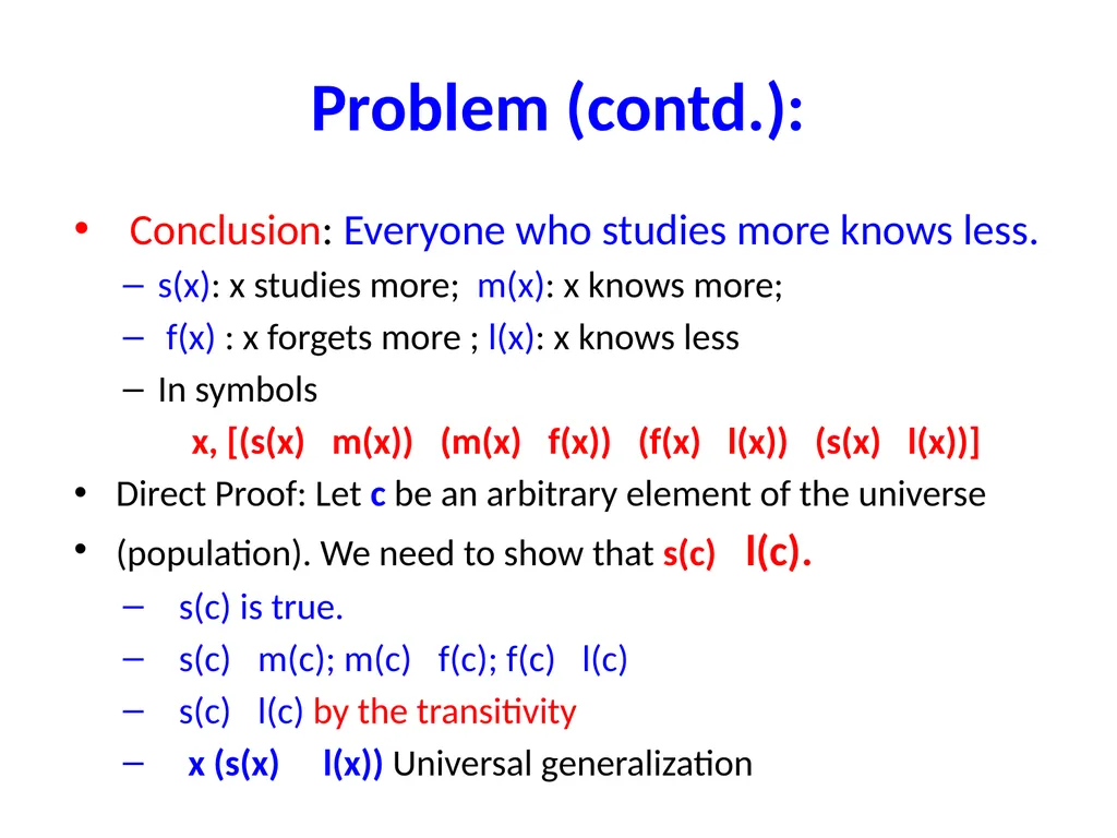 Proofs (Chapter 4, 5 and 6) Proofs A proof of - slide 25 of 101
