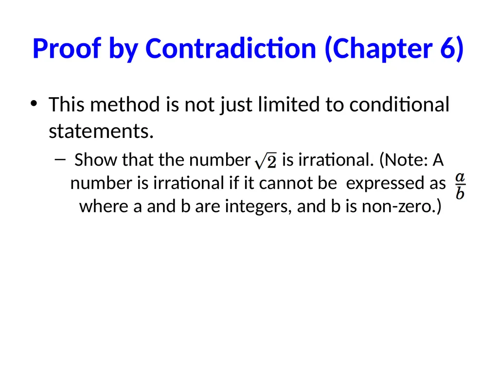 Proofs (Chapter 4, 5 and 6) Proofs A proof of - slide 67 of 101