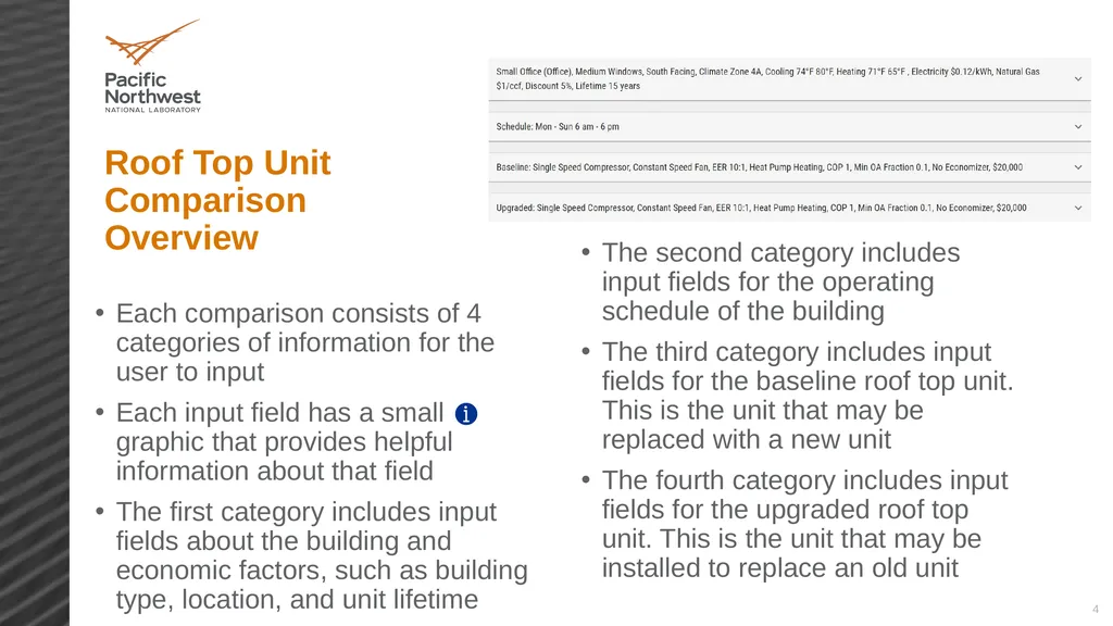 Roof Top Unit Comparison Calculator Instructions 2 - slide 4 of 8