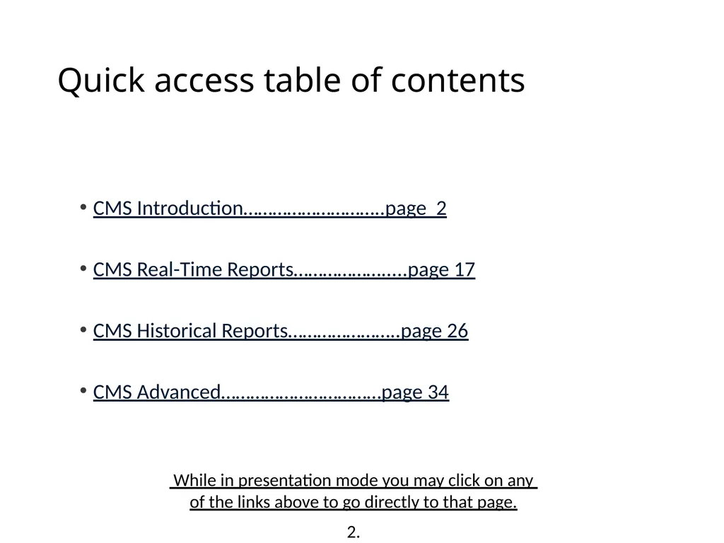 Call Management System (CMS) Training Washington - slide 2 of 41