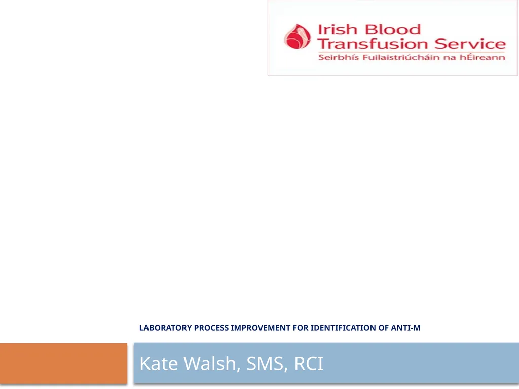 Laboratory process improvement for identification - slide 1 of 30