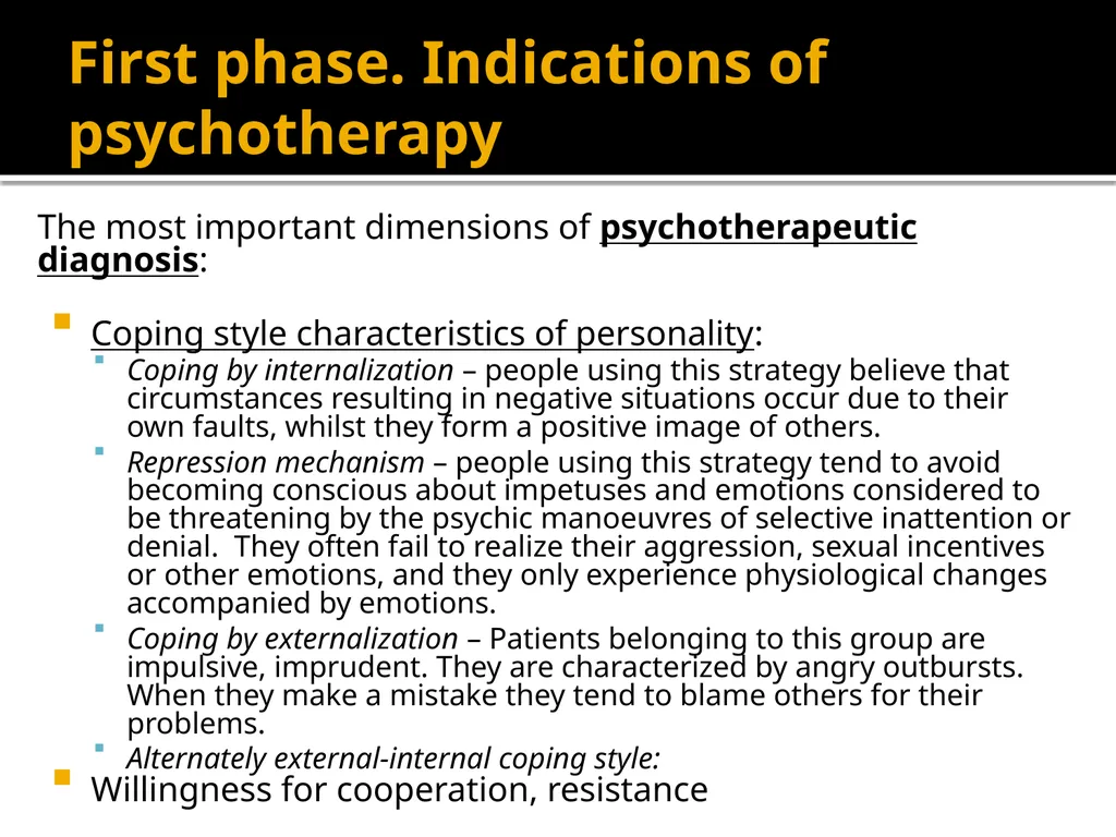 Stages of Psychotherapy Process Zsolt Unoka, M.D., - slide 5 of 15