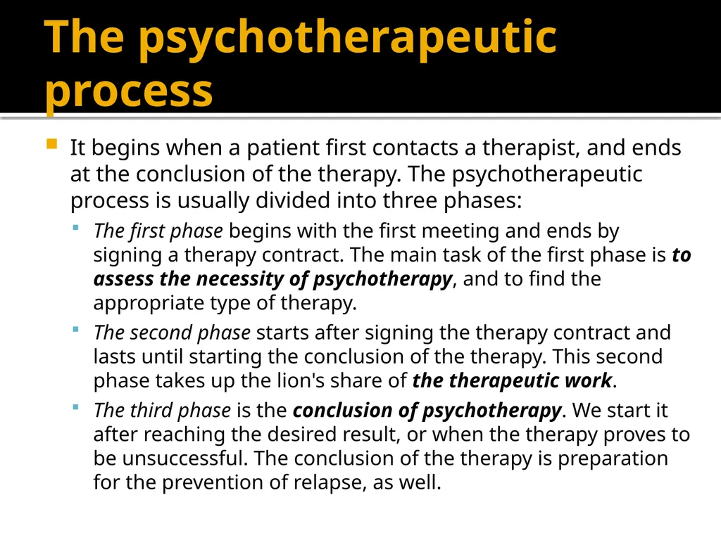 Stages of Psychotherapy Process Zsolt Unoka, M.D., - slide 2 of 15