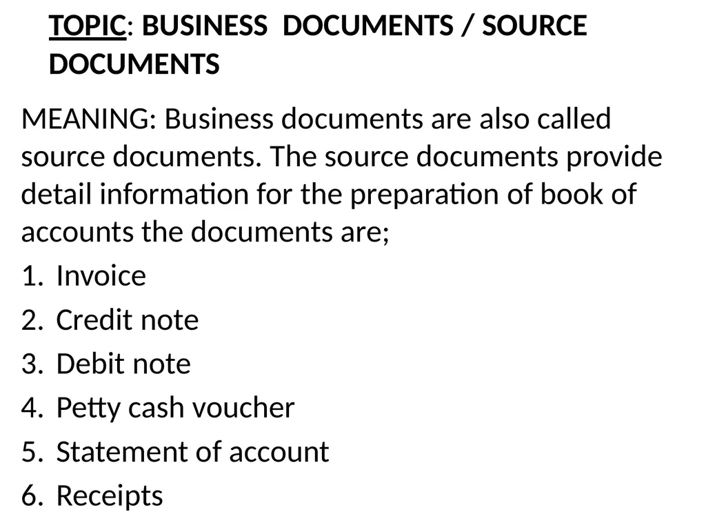 INTRODUCTION TO BOOK KEEPING AND ACCOUNTING - slide 37 of 95