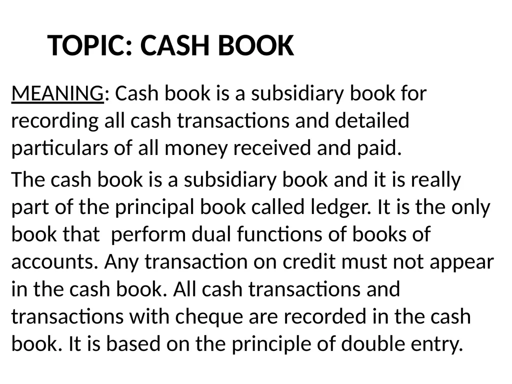 INTRODUCTION TO BOOK KEEPING AND ACCOUNTING - slide 41 of 95