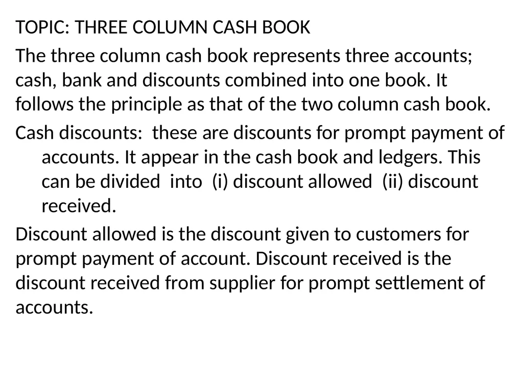INTRODUCTION TO BOOK KEEPING AND ACCOUNTING - slide 60 of 95
