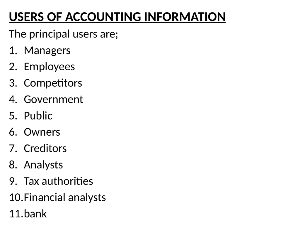 INTRODUCTION TO BOOK KEEPING AND ACCOUNTING - slide 2 of 95