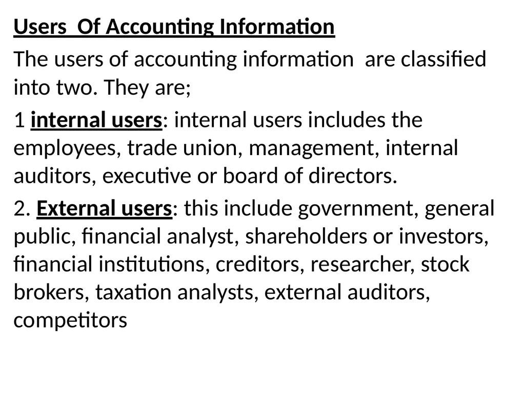 INTRODUCTION TO BOOK KEEPING AND ACCOUNTING - slide 3 of 95