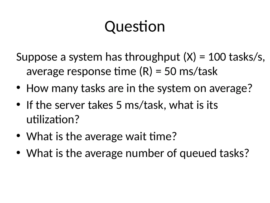 Scheduling Main Points Scheduling policy: what to - slide 40 of 54