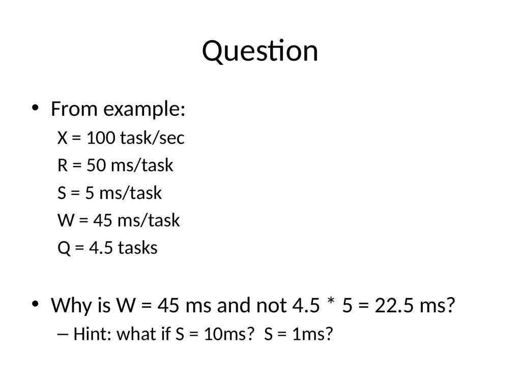 Scheduling Main Points Scheduling policy: what to - slide 41 of 54