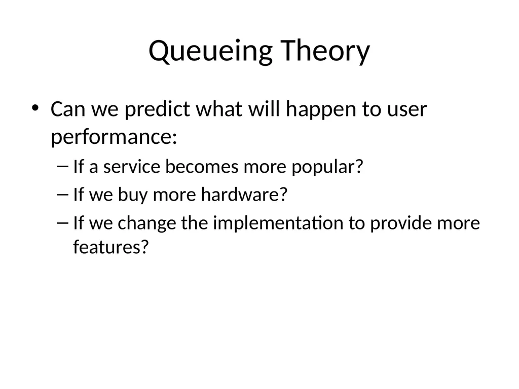 Scheduling Main Points Scheduling policy: what to - slide 36 of 54