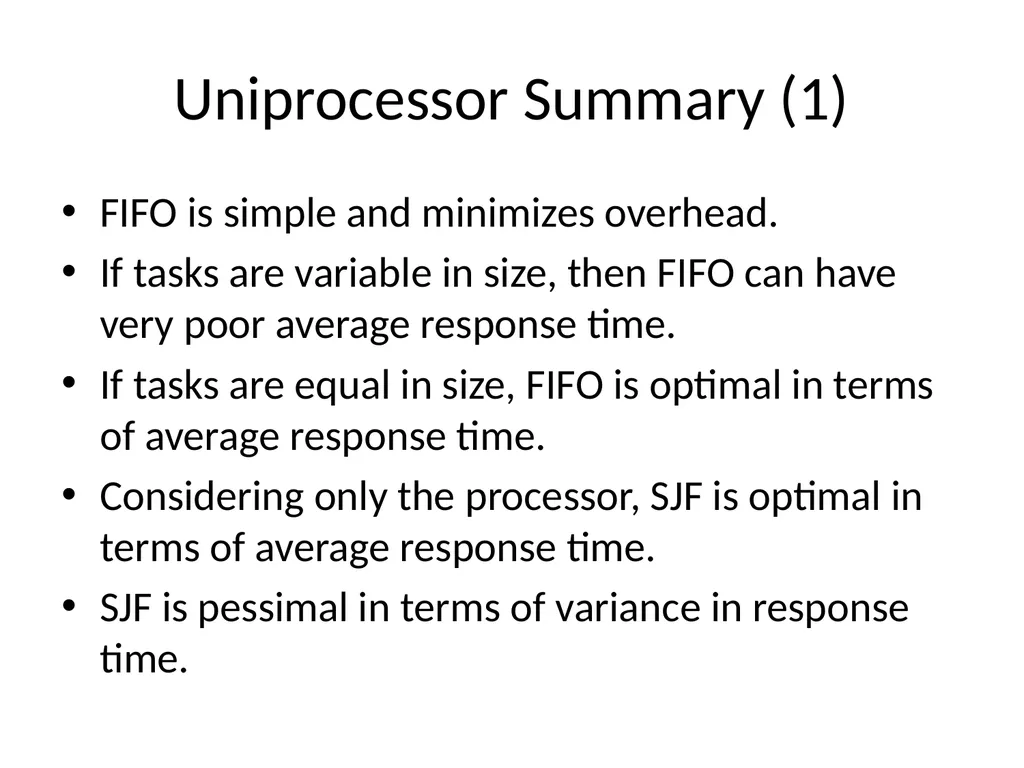 Scheduling Main Points Scheduling policy: what to - slide 23 of 54