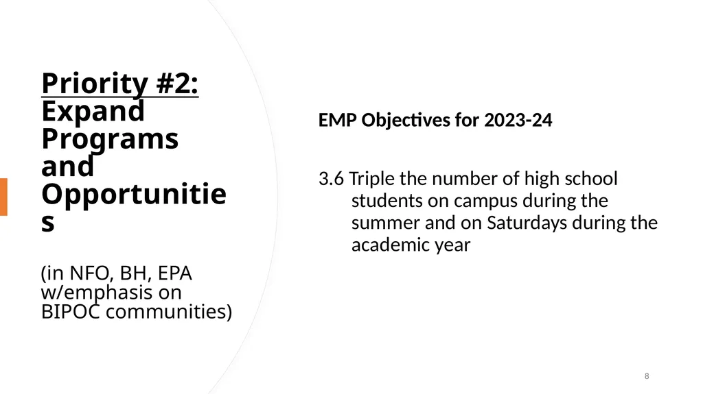 Annual Plan for implementing the College’s 5-year - slide 8 of 24