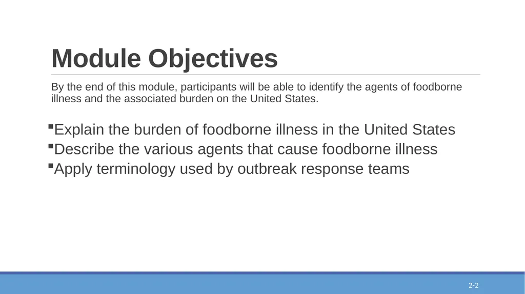 Epi-Ready Foodborne Illness and its Impact Module - slide 2 of 20