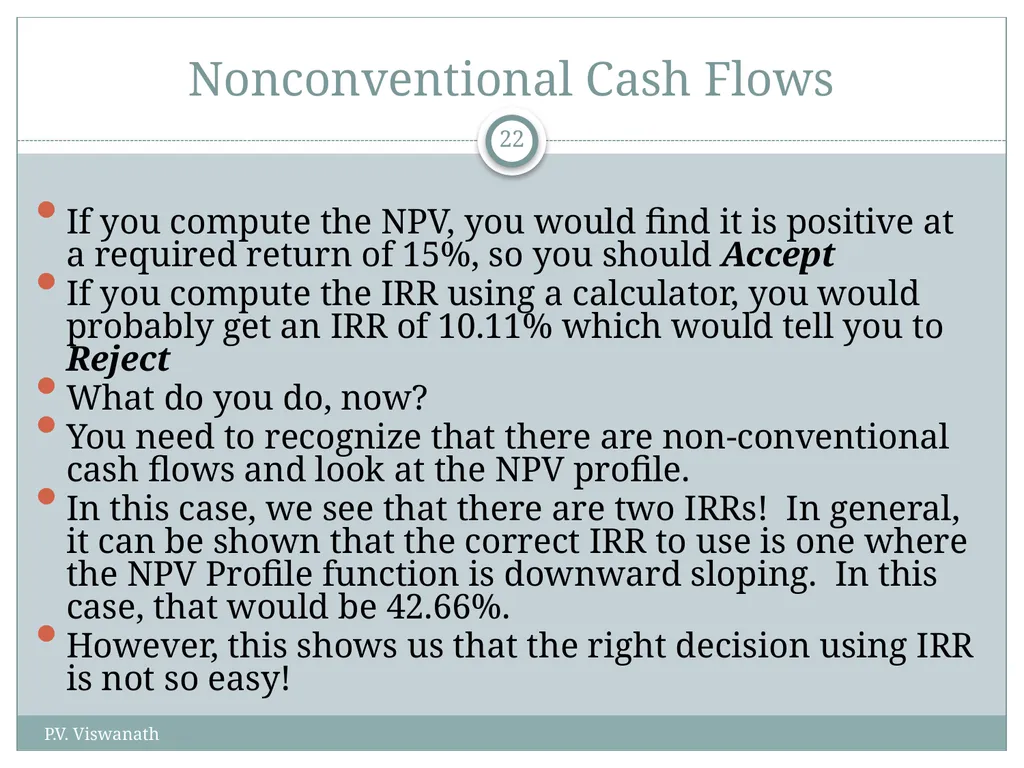 Investment Decision Rules P.V. Viswanath For a - slide 22 of 40
