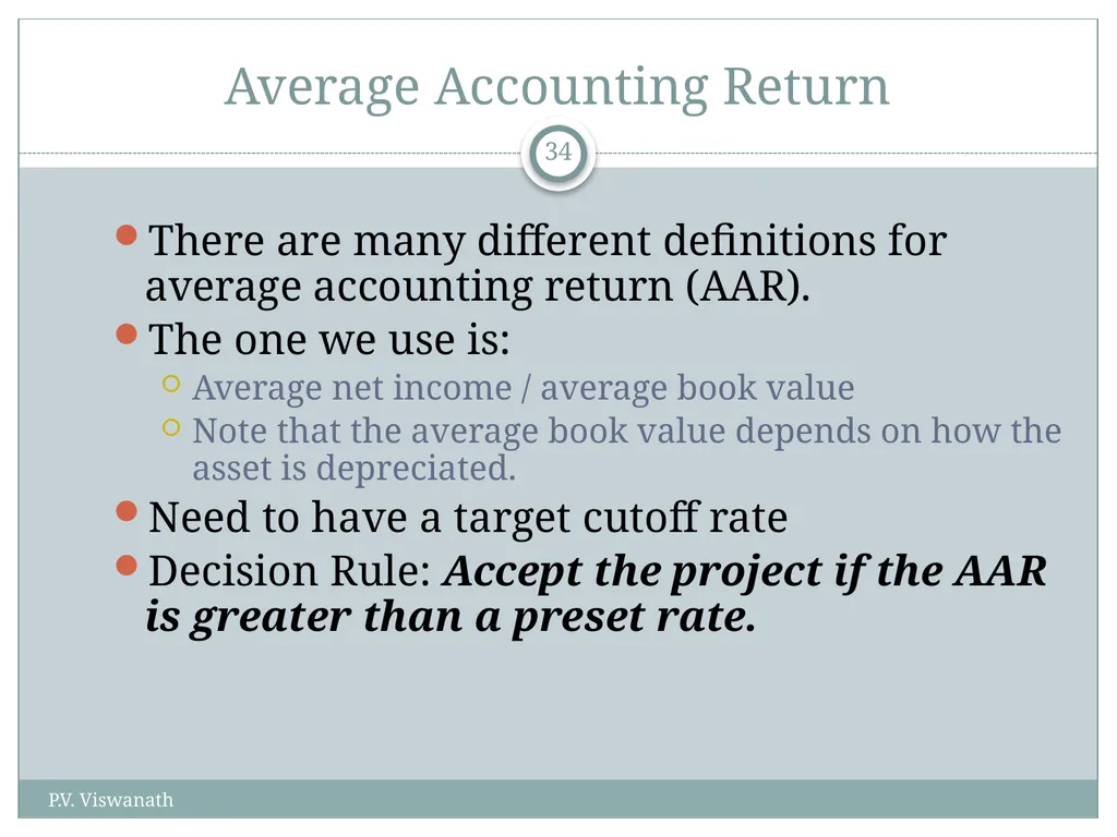 Investment Decision Rules P.V. Viswanath For a - slide 34 of 40
