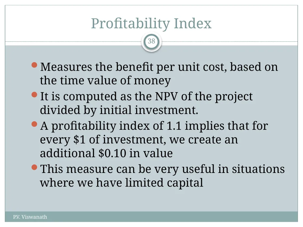 Investment Decision Rules P.V. Viswanath For a - slide 38 of 40
