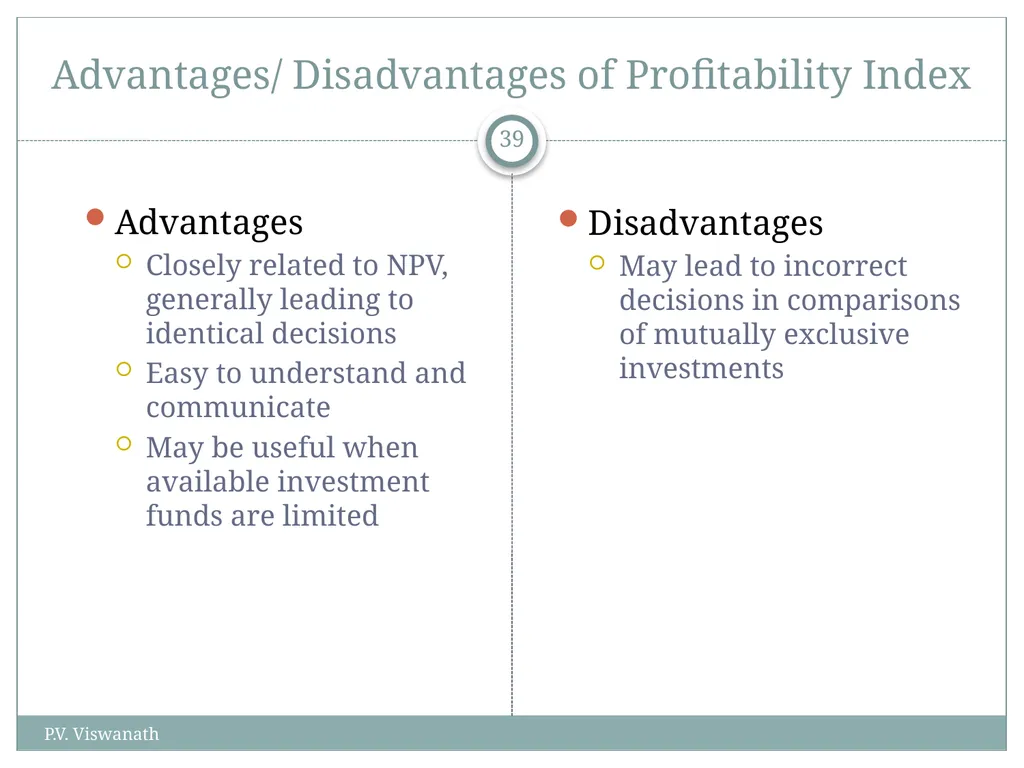 Investment Decision Rules P.V. Viswanath For a - slide 39 of 40