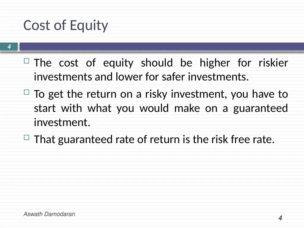 Session 3: Discount rate basics the Risk free rate - slide 4 of 11