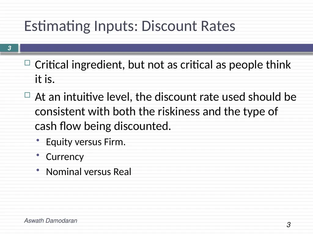 Session 3: Discount rate basics the Risk free rate - slide 3 of 11