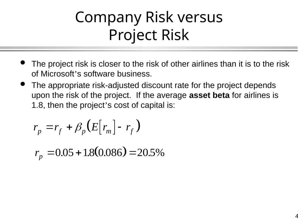 The Capital Asset Pricing Model Global Financial - slide 40 of 43