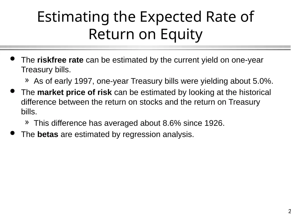 The Capital Asset Pricing Model Global Financial - slide 29 of 43