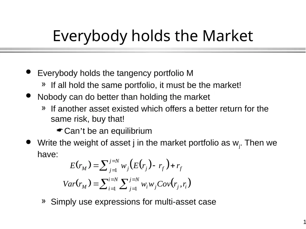 The Capital Asset Pricing Model Global Financial - slide 13 of 43