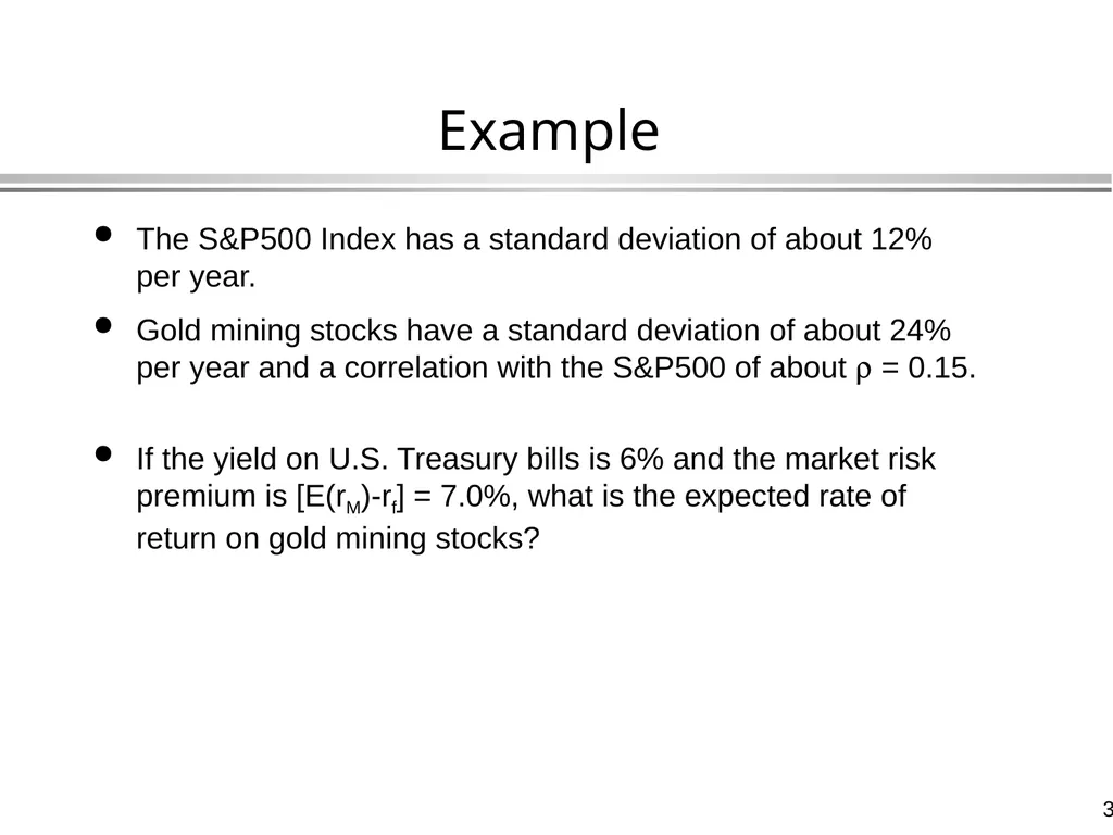 The Capital Asset Pricing Model Global Financial - slide 33 of 43