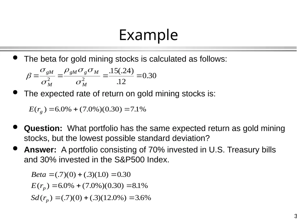 The Capital Asset Pricing Model Global Financial - slide 34 of 43
