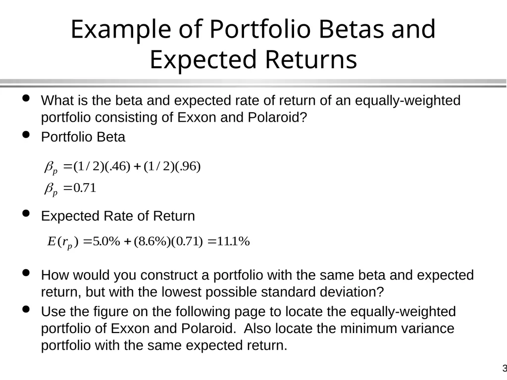 The Capital Asset Pricing Model Global Financial - slide 31 of 43