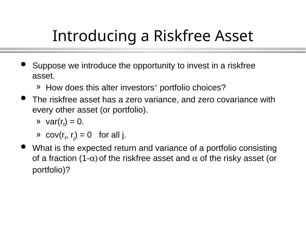 The Capital Asset Pricing Model Global Financial - slide 6 of 43