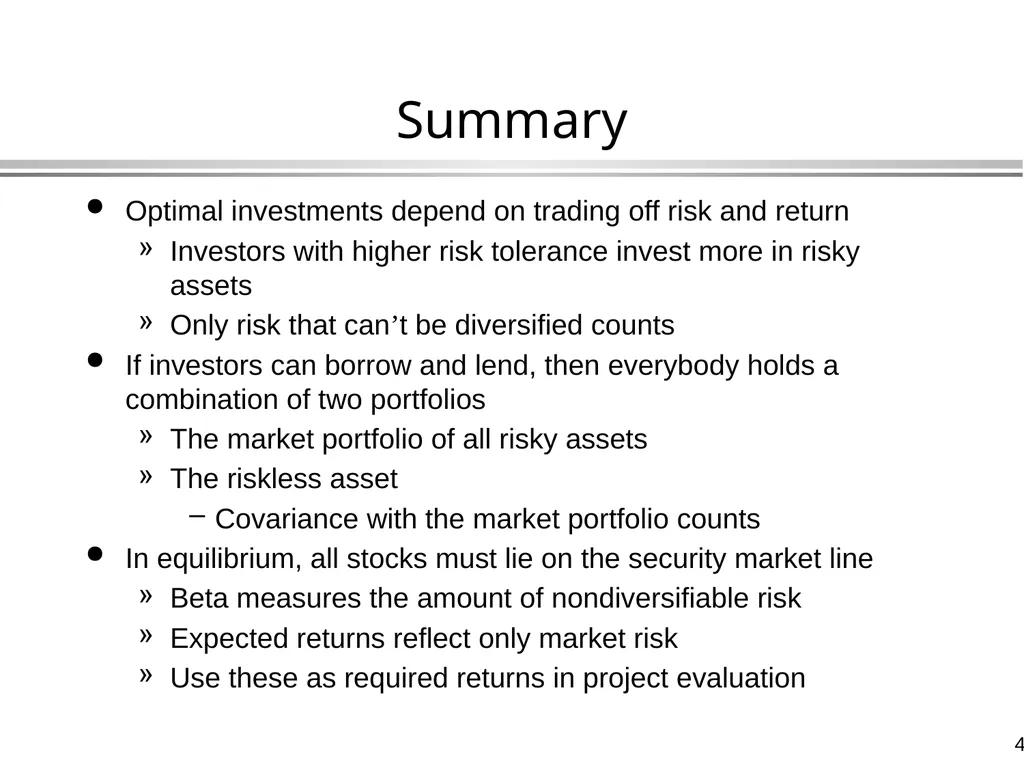 The Capital Asset Pricing Model Global Financial - slide 43 of 43