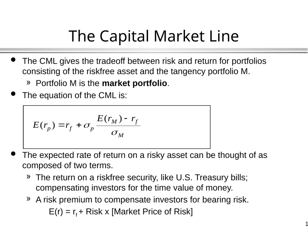 The Capital Asset Pricing Model Global Financial - slide 12 of 43