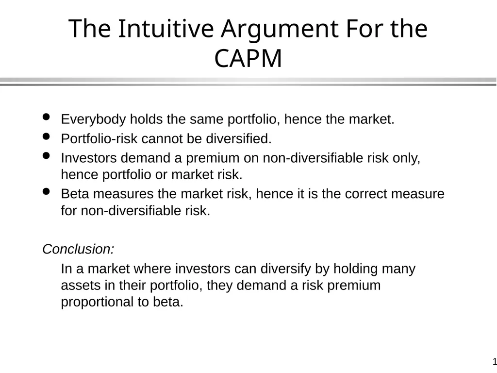 The Capital Asset Pricing Model Global Financial - slide 18 of 43