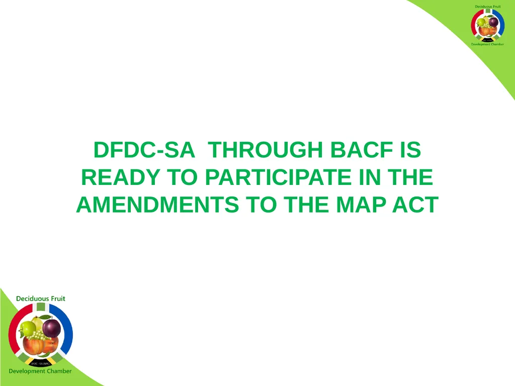 WHO IS THE DFDC-SA? The DFDC-SA was established in - slide 16 of 17
