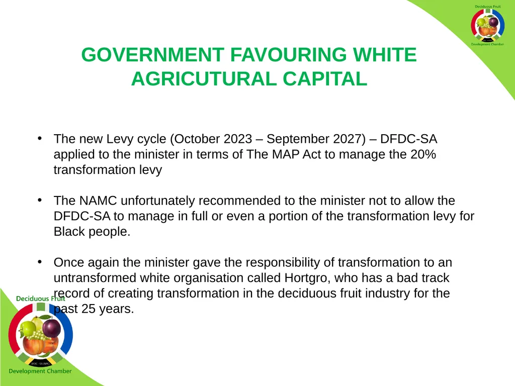 WHO IS THE DFDC-SA? The DFDC-SA was established in - slide 9 of 17