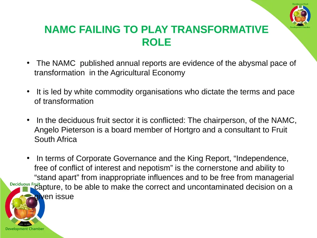 WHO IS THE DFDC-SA? The DFDC-SA was established in - slide 11 of 17