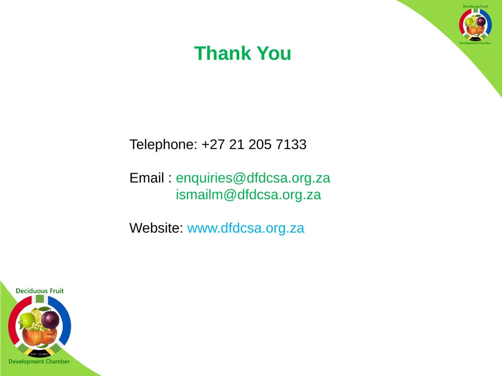 WHO IS THE DFDC-SA? The DFDC-SA was established in - slide 17 of 17