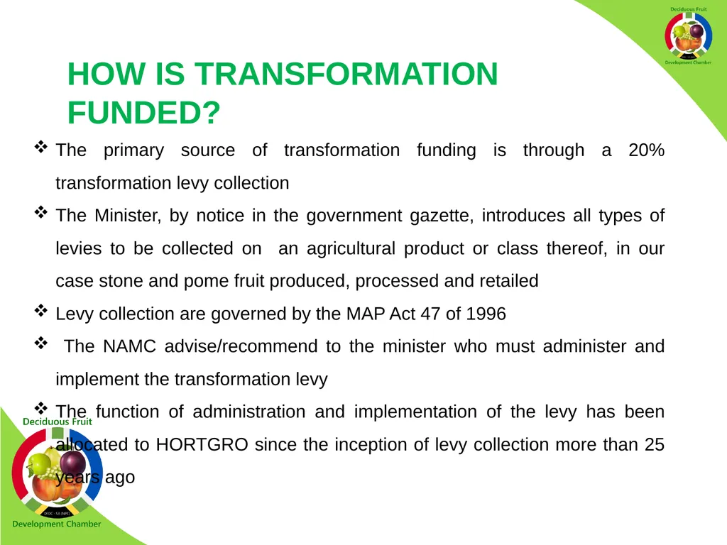 WHO IS THE DFDC-SA? The DFDC-SA was established in - slide 3 of 17