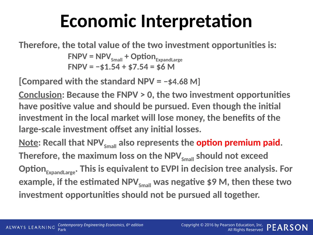 Real Options Analysis Lecture No. 44 Chapter 13 - slide 17 of 36