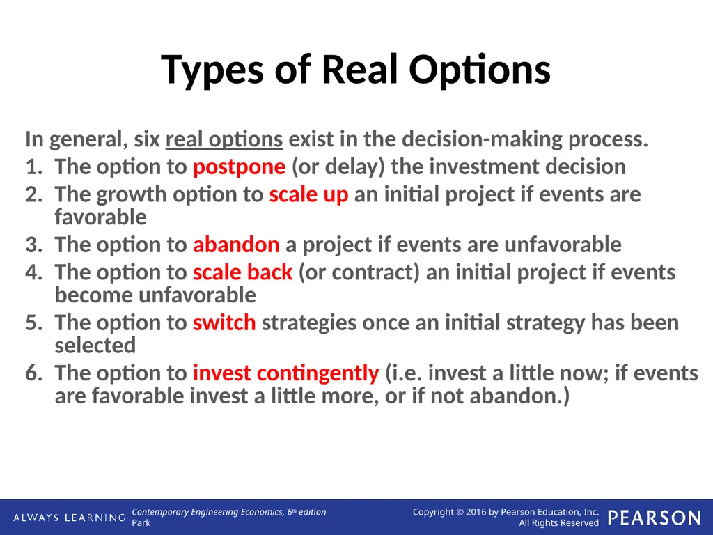 Real Options Analysis Lecture No. 44 Chapter 13 - slide 7 of 36