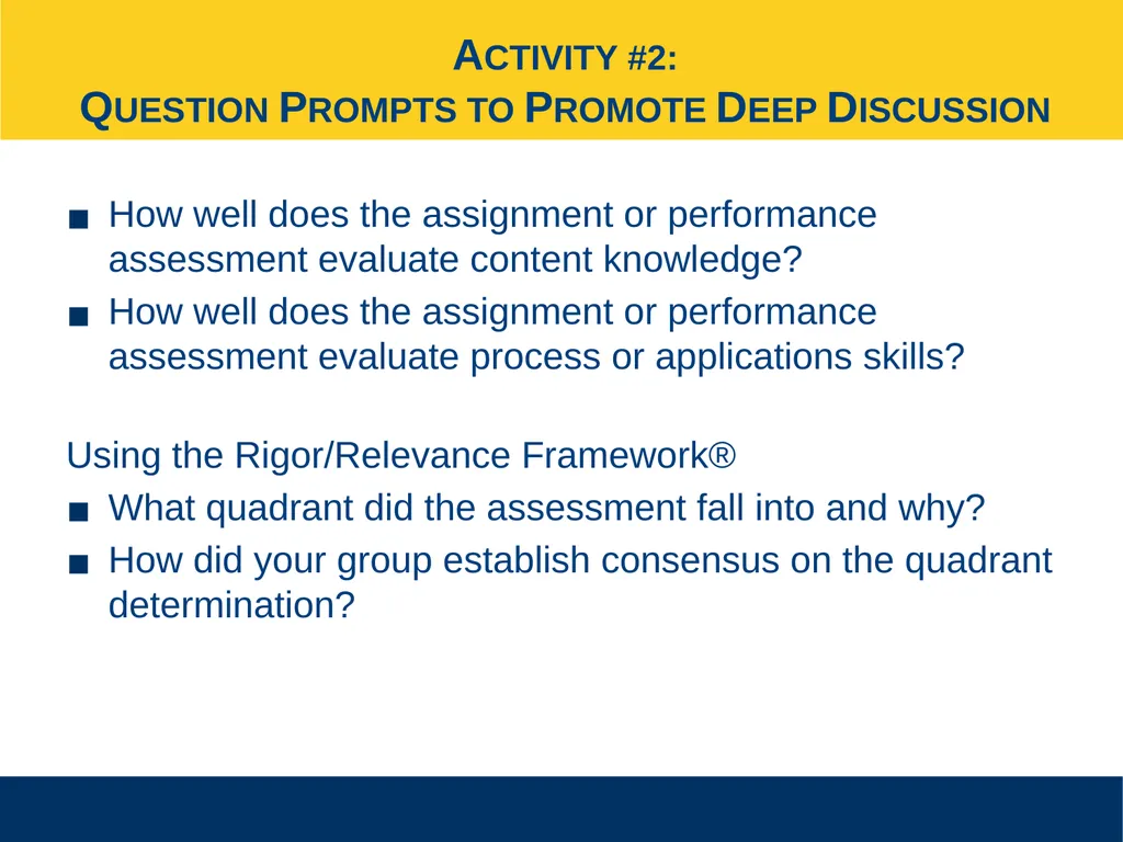 Ensuring Meaningful Performance Assessment - slide 26 of 47