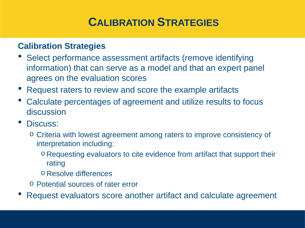 Ensuring Meaningful Performance Assessment - slide 34 of 47