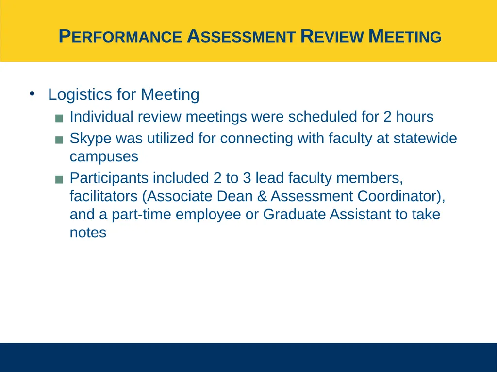 Ensuring Meaningful Performance Assessment - slide 17 of 47