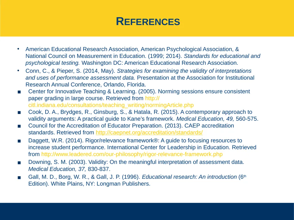 Ensuring Meaningful Performance Assessment - slide 46 of 47