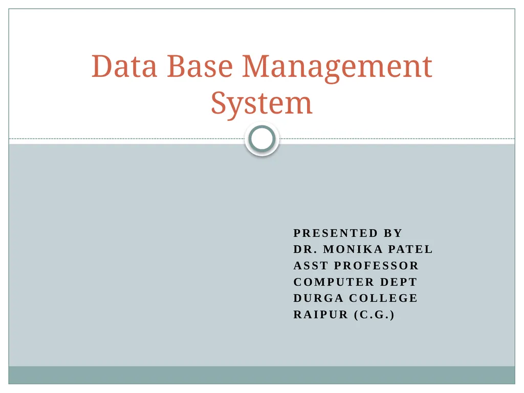 Presented by Dr. Monika patel Asst professor - slide 1 of 17