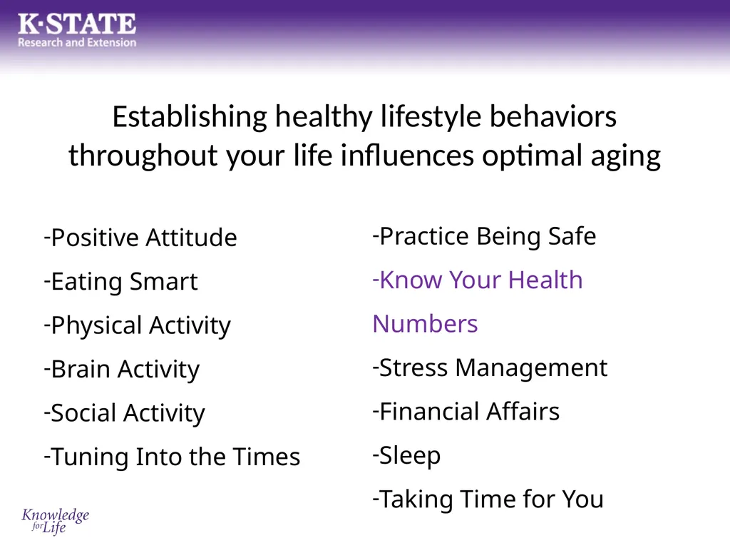 Know your Health Numbers Establishing healthy - slide 2 of 16