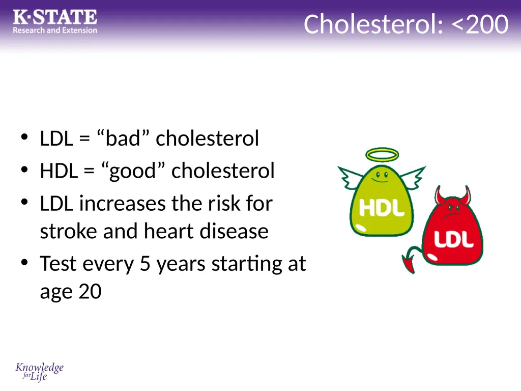 Know your Health Numbers Establishing healthy - slide 4 of 16